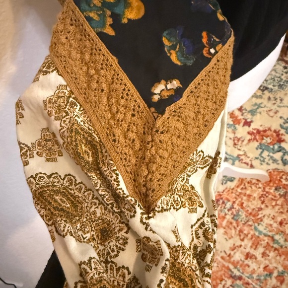 Free People Black and Tan Boho Blouse - Picture 5 of 10